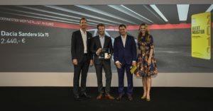 Wertmeister 2019 - Geringster Wertverlust in Euro: Dacia Sandero SCe 75